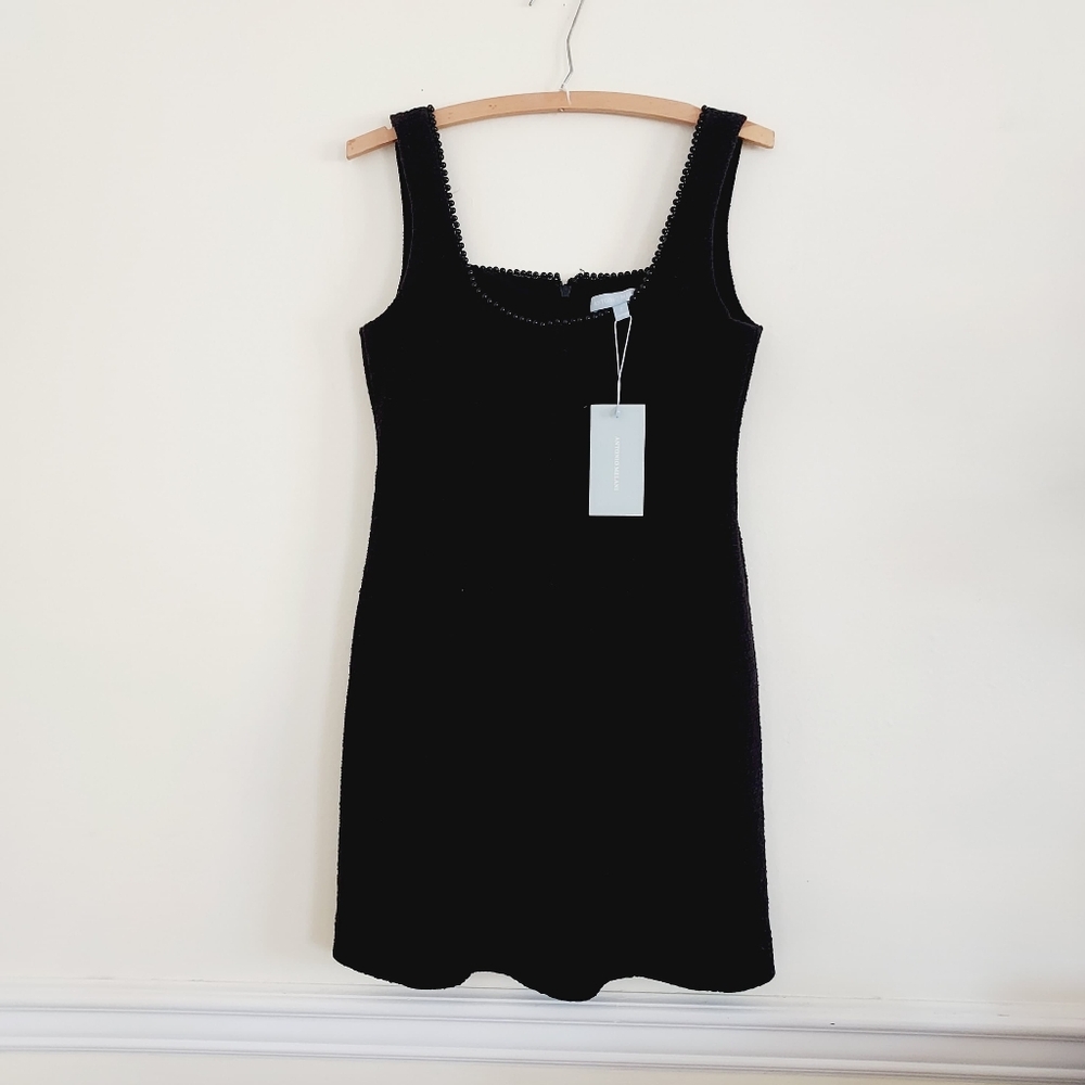 🏷NWT Antonio Melani Macy Tweed Pearl Detail Square Neck Coordinating Mini Dress